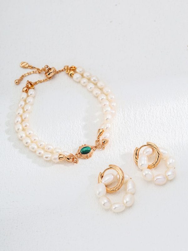 Natural Pearl Malachite Bracelet - Image 6