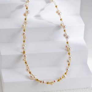 Woven Pearl Necklace
