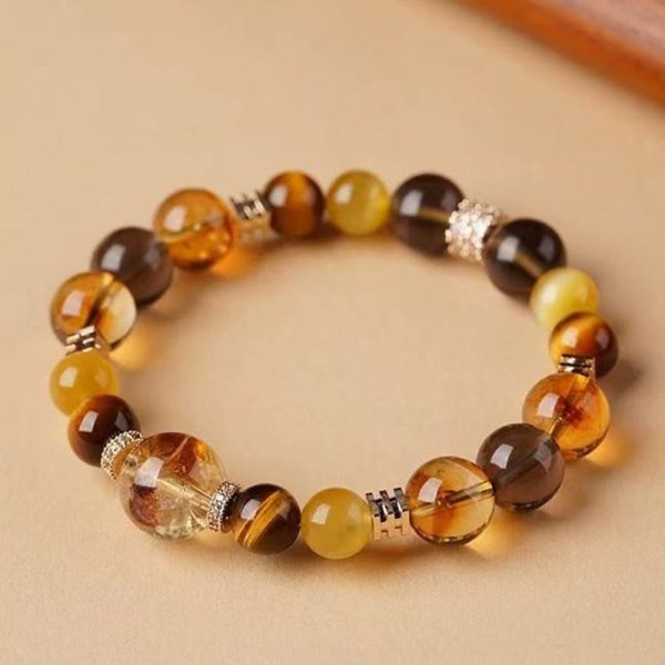 Citrine Topaz Tiger Eye Happiness Bracelet - Image 5