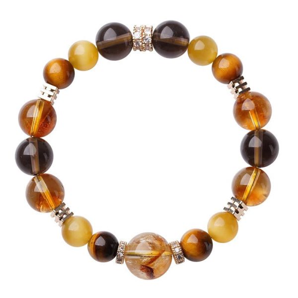 Citrine Topaz Tiger Eye Happiness Bracelet - Image 9