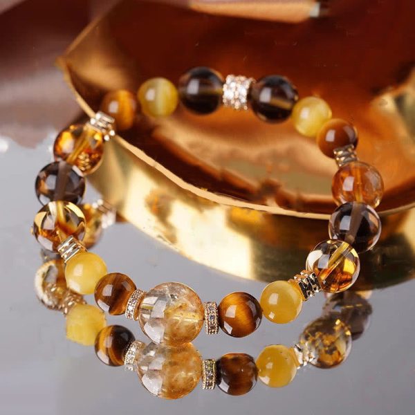 Citrine Topaz Tiger Eye Happiness Bracelet - Image 8