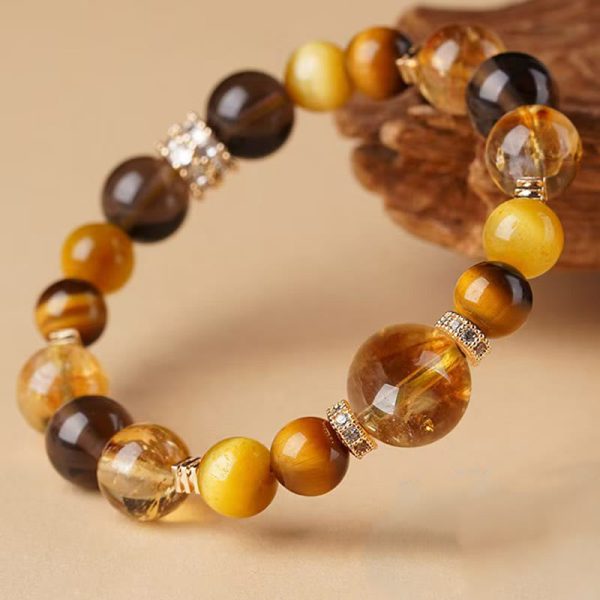 Citrine Topaz Tiger Eye Happiness Bracelet - Image 2