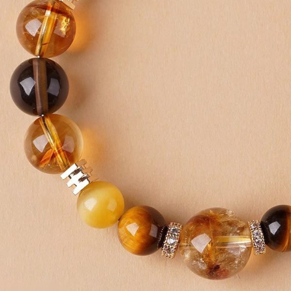 Citrine Topaz Tiger Eye Happiness Bracelet - Image 6