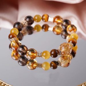 Citrine Topaz Tiger Eye Happiness Bracelet