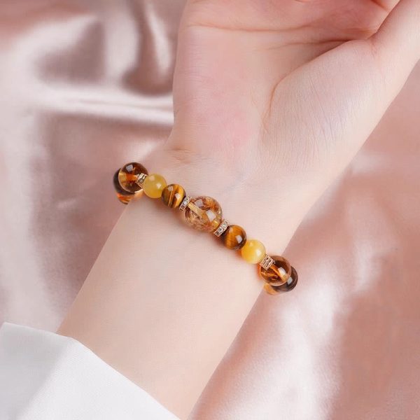 Citrine Topaz Tiger Eye Happiness Bracelet - Image 4
