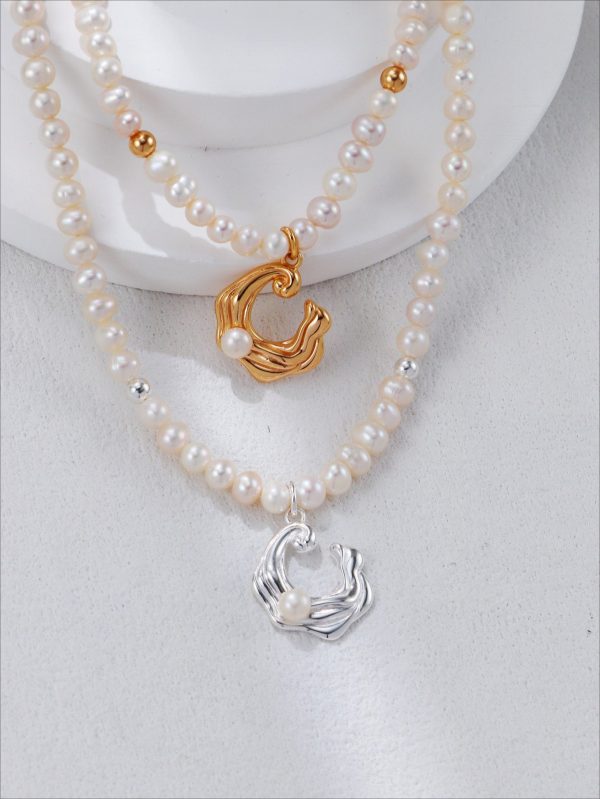 Wave Pearl Necklace - Image 7