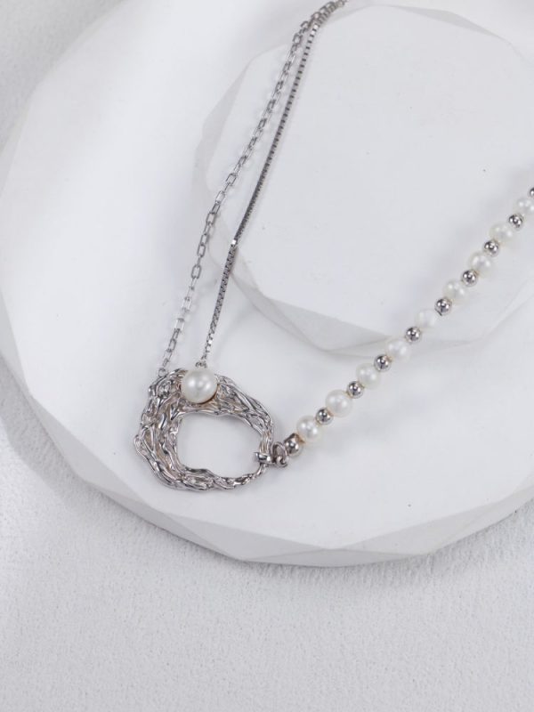 Liquid Metal Pearl Necklace - Image 3