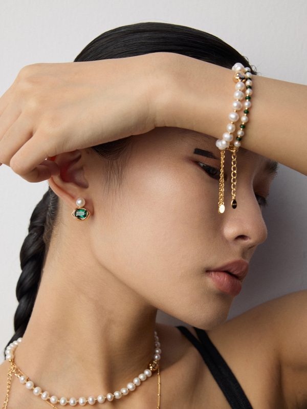 Meteorite Shape Adjustable Pearl Bracelet - Image 8