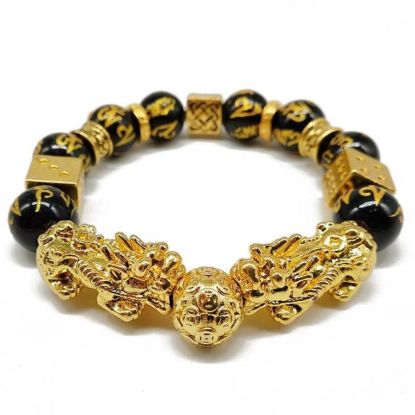 Gold-Plated Double Pixiu Wealth Bracelet - Image 2