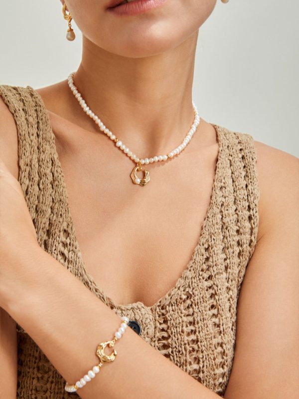 Wave Pearl Necklace - Image 3