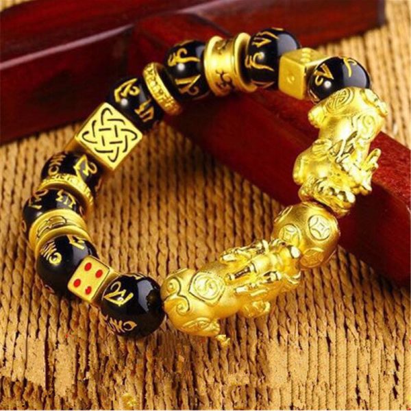 Gold-Plated Double Pixiu Wealth Bracelet - Image 4