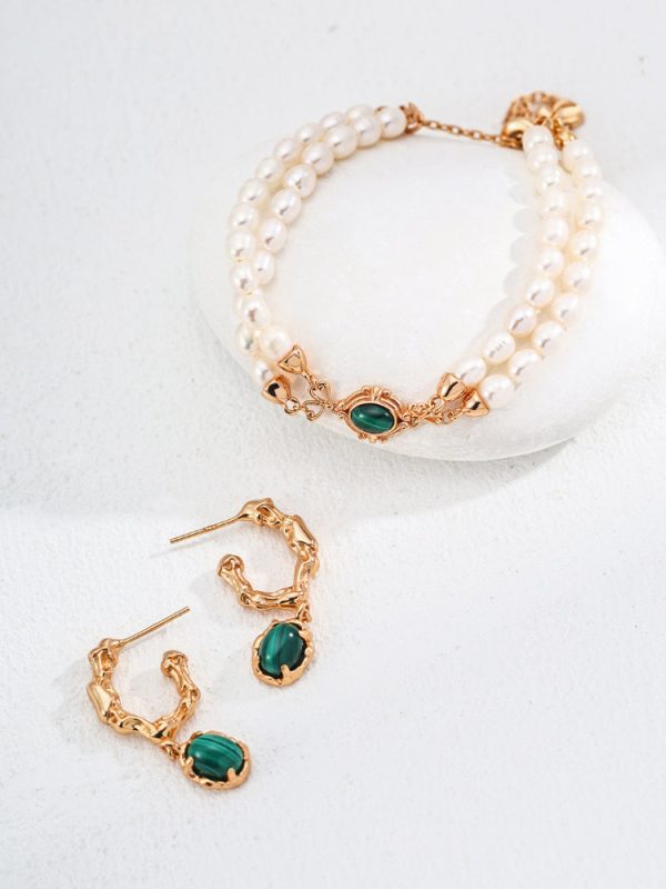 Natural Pearl Malachite Bracelet - Image 8