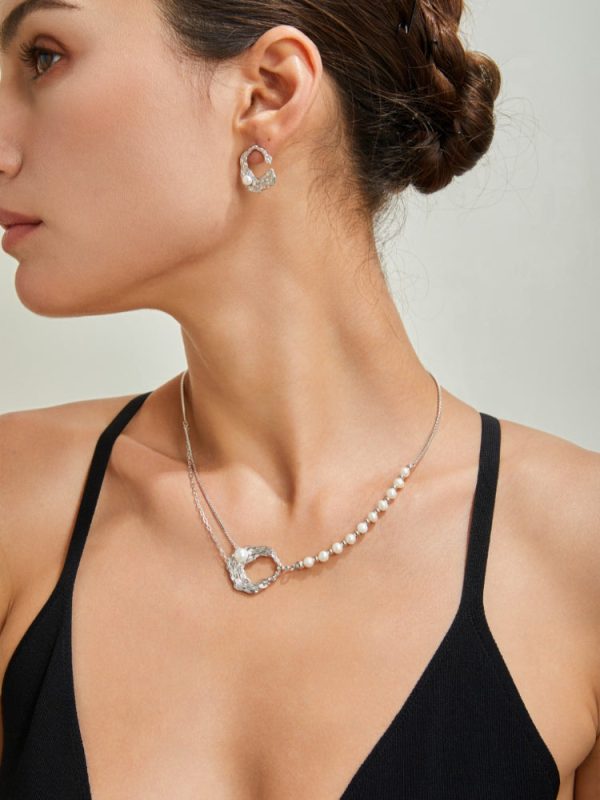 Liquid Metal Pearl Necklace - Image 5