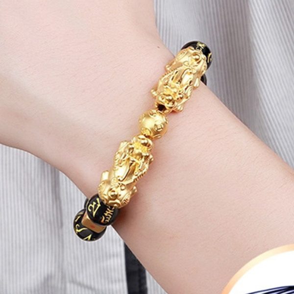 Gold-Plated Double Pixiu Wealth Bracelet - Image 8