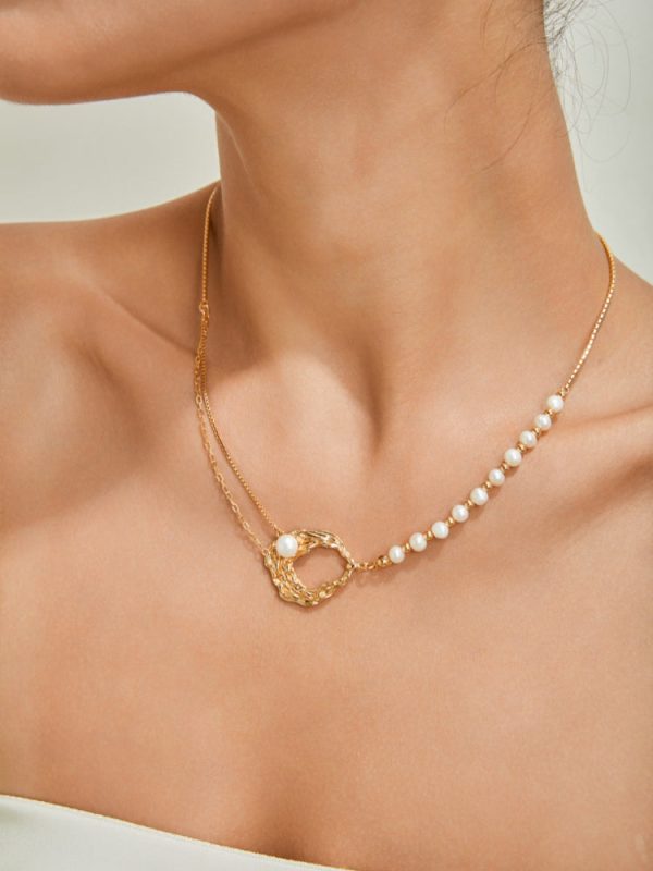 Liquid Metal Pearl Necklace - Image 2