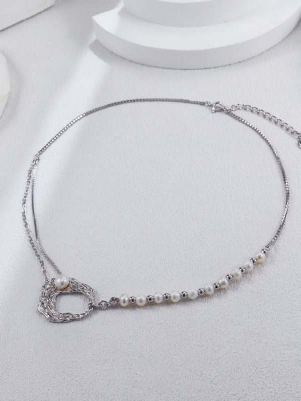 Liquid Metal Pearl Necklace - Image 6