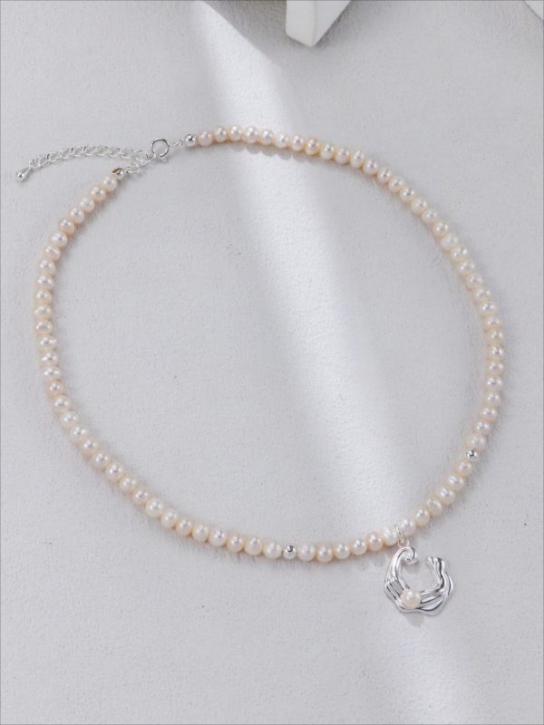 Wave Pearl Necklace - Image 4