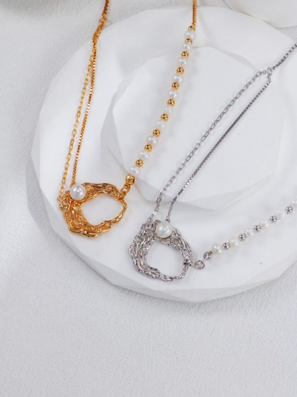 Liquid Metal Pearl Necklace - Image 7