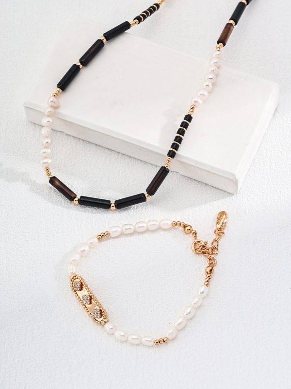 Natural Agate Pearl Necklace - Image 5