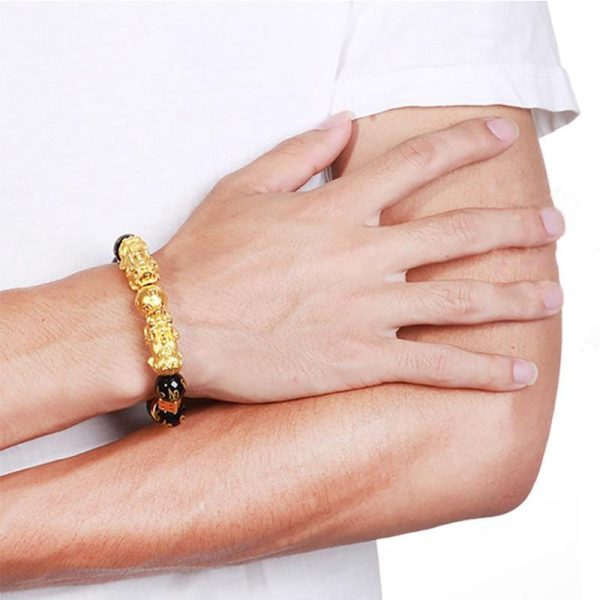 Gold-Plated Double Pixiu Wealth Bracelet - Image 6