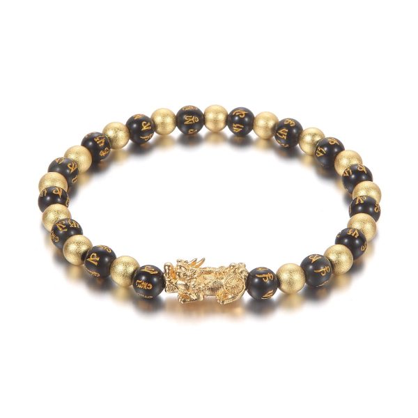 Black and Gold Feng Shui Beads Pixiu Charm - Image 7