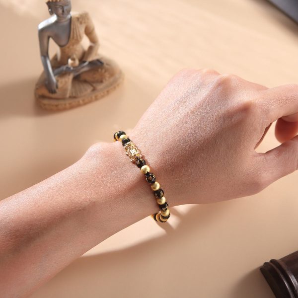 Black and Gold Feng Shui Beads Pixiu Charm - Image 5