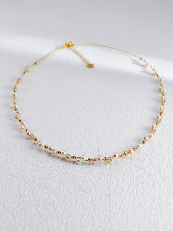 Woven Pearl Necklace - Image 3
