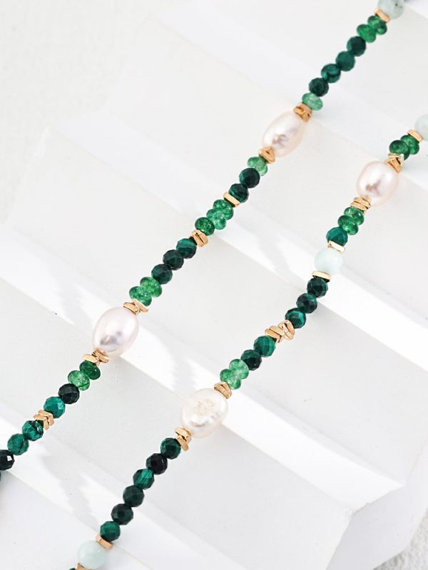 Malachite Pearl Necklace - Image 5