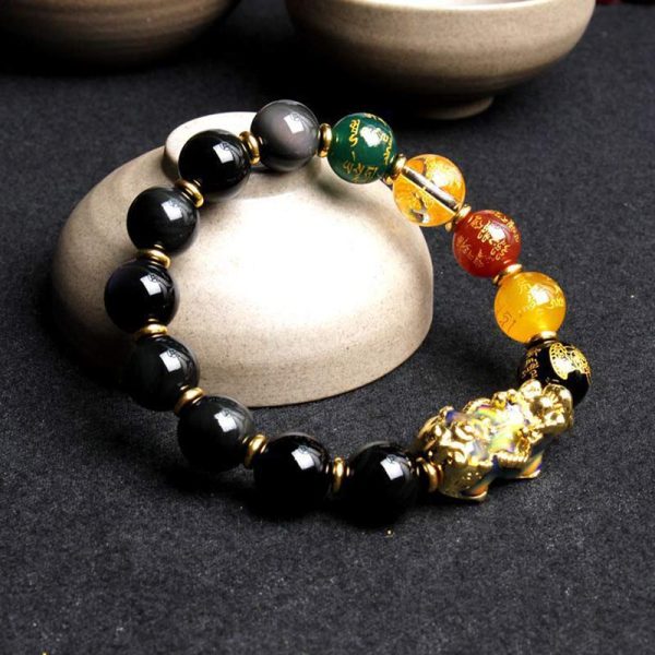 Color-Changing Pixiu Obsidian Wealth Bracelet - Image 3