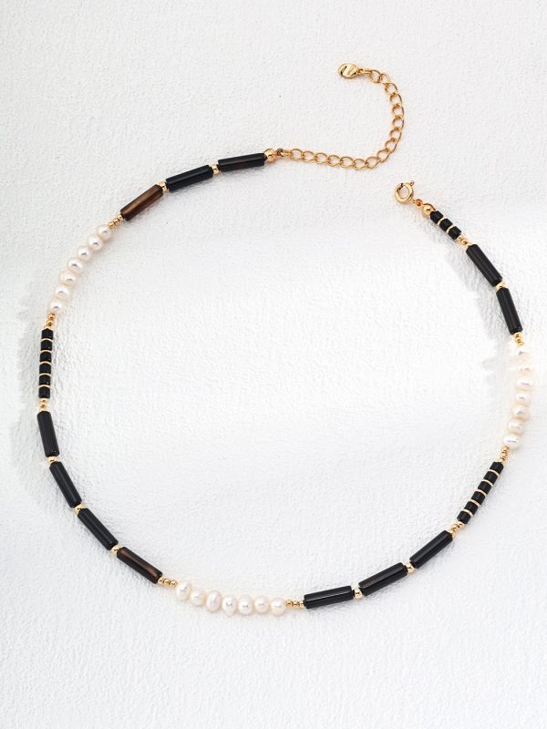 Natural Agate Pearl Necklace - Image 3