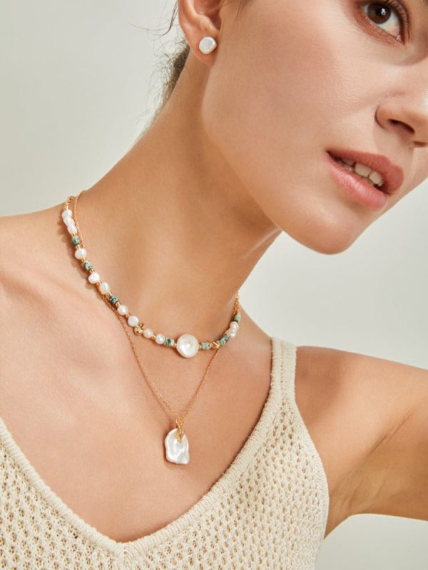 Petal Pearl Pendant Necklace - Image 2