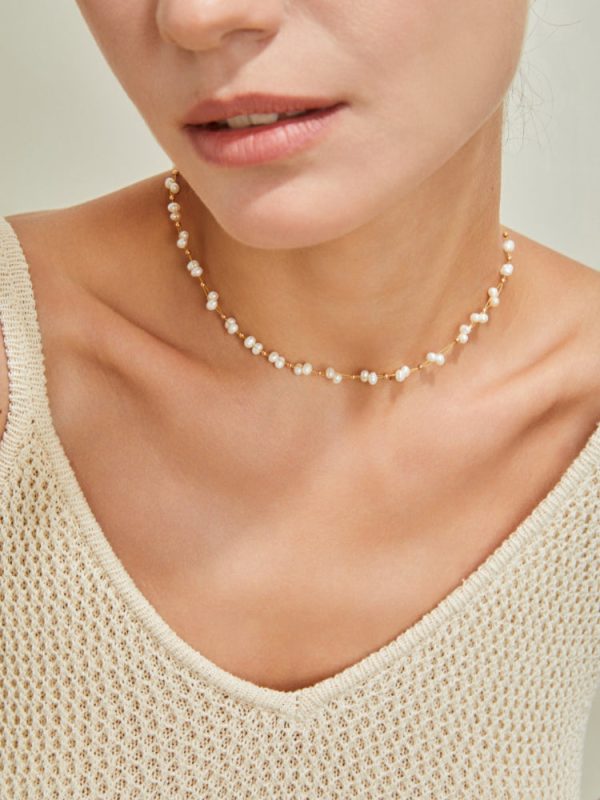 Woven Pearl Necklace - Image 2