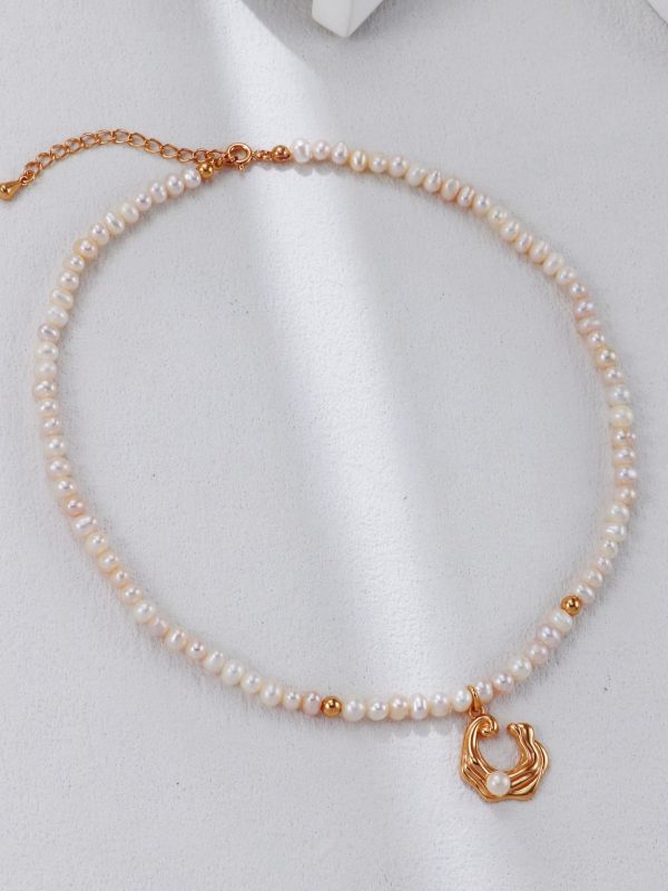 Wave Pearl Necklace - Image 5